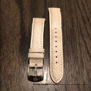 Genuine White Snakeskin 16mm Michele Band